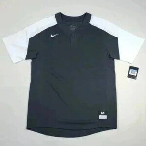 Nike Men's Black Polo Dri-Fit Baseball Jersey Small NWT